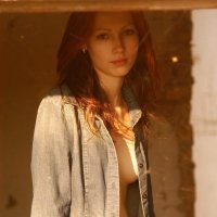 Slim sexy girl undressed outdoors in the sun