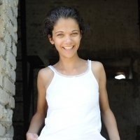 Slim adolescent like girl figure bare