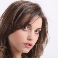 Pale and slender thin teen girl Diana showing off her flat body