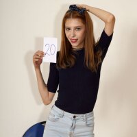 Nude casting a slim girl