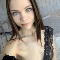 Slim girl with beautiful eyes
