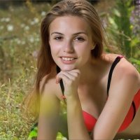 Stunning naked young beauty of slim Elle Tan