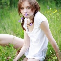 Cute slender redhead teen